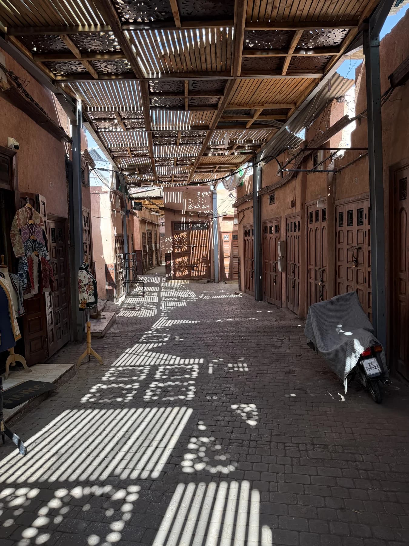 A view of a historic Moroccan city street